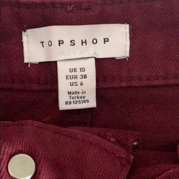 COPY - Topshop Burgundy mini skirt - Picture 5 of 6